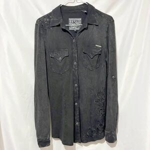 Affliction Black Premium Long Sleeve Button Down Shirt